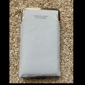 NWOT: powder blue wallet/purse